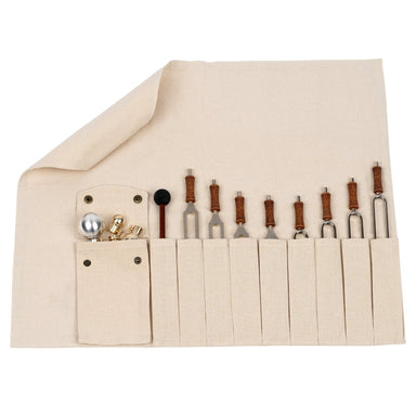 Tuning Fork Rollup Bag - Natural Pouch for Storage - Tuning Fork Case