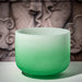440 Hz 11" Heart Chakra Crystal Singing Bowl Note F Green Color - Crystal Singing Bowls