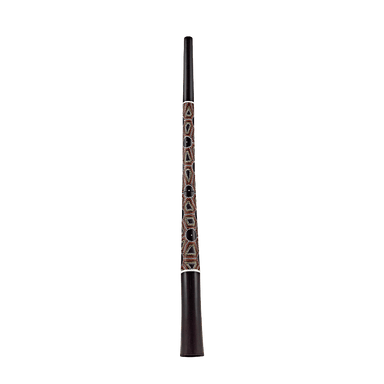Dual Didgeridoo Dot-Painted E - Navel Chakra - Sliced Pro Didgeridoo