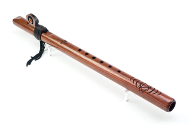 432 Hz Solar Plexus Chakra 1 - Inch Bore Bass Walnut Flute, Note E - Native American Flute