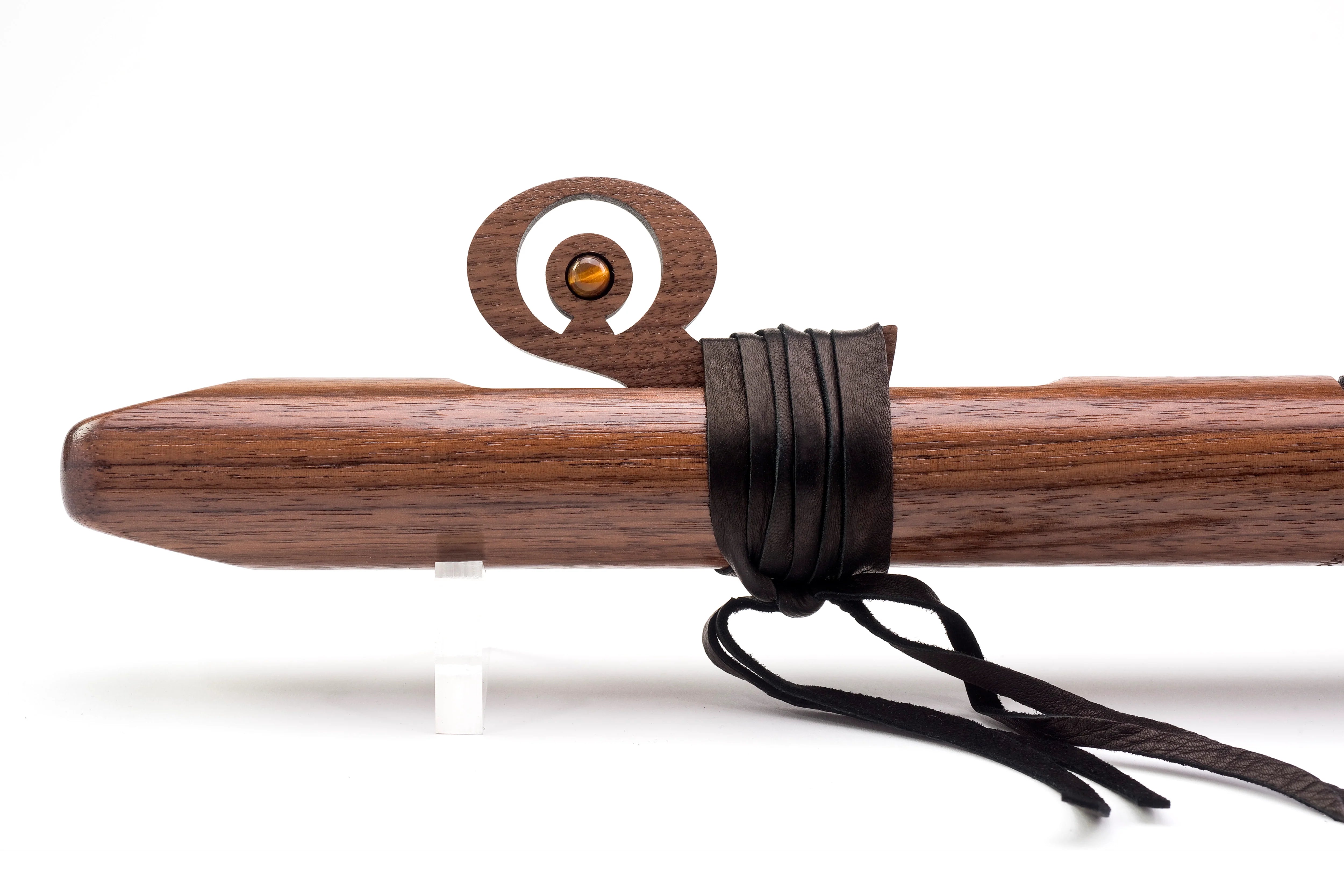 432 Hz Solar Plexus Chakra 1 - Inch Bore Bass Walnut Flute, Note E - Native American Flute