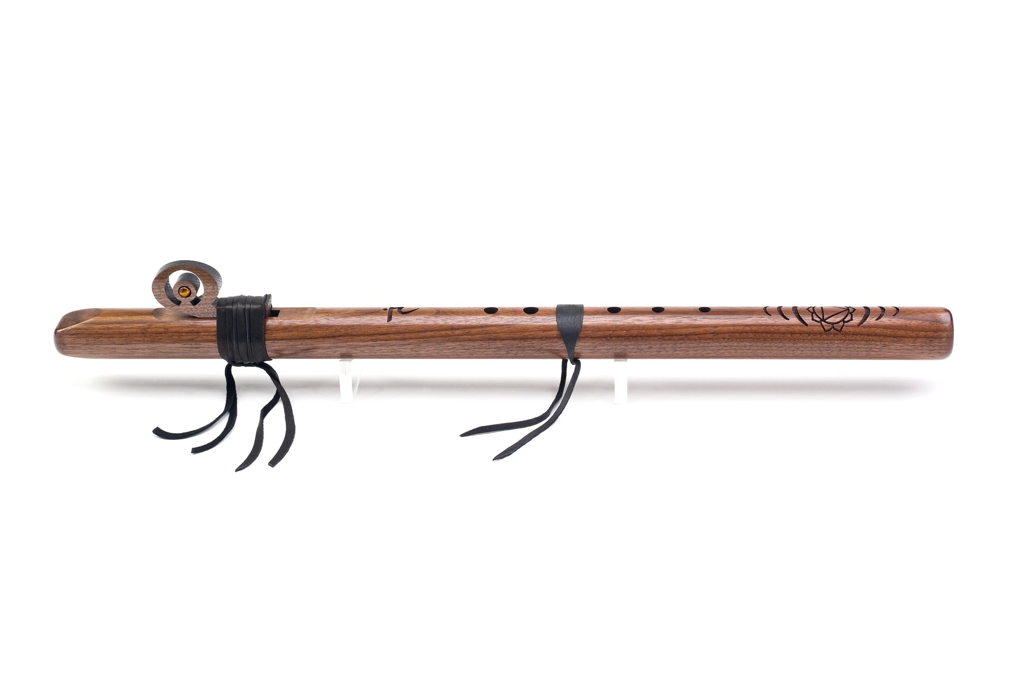 432 Hz Solar Plexus Chakra 1 - Inch Bore Bass Walnut Flute, Note E - Native American Flute