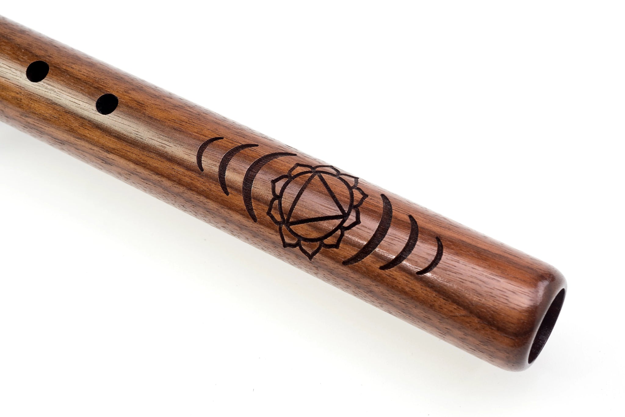 432 Hz Solar Plexus Chakra 1 - Inch Bore Bass Walnut Flute, Note E - Native American Flute