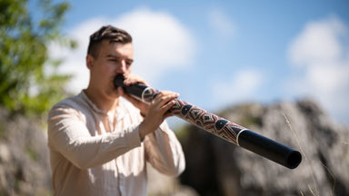 Bamboo Didgeridoo – Hand - Painted Dot Design - Bamboo Didgeridoo