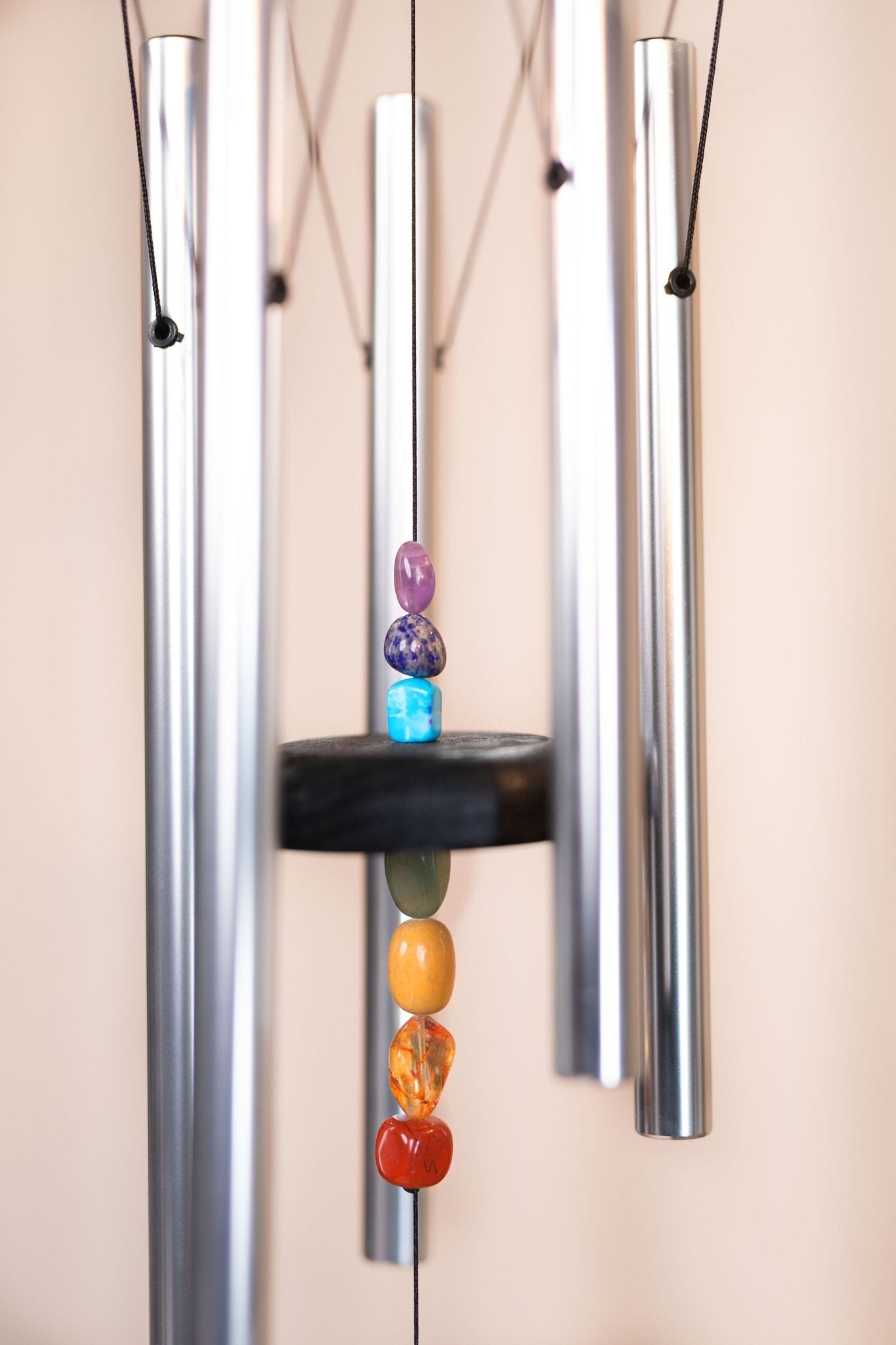 432 Hz Chakra Meditation Chime 25"/64 cm - Silver - Wind Chimes