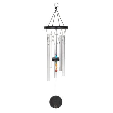 432 Hz Chakra Meditation Chime 25"/64 cm - Silver - Wind Chimes