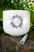432 Hz 9" Crystal Singing Bowl Note A4 - Lotus Flower - 432 Hz White - Frosted Crystal Singing Bowl