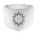 432 Hz 9" Crystal Singing Bowl Note A4 - Lotus Flower - 432 Hz White - Frosted Crystal Singing Bowl