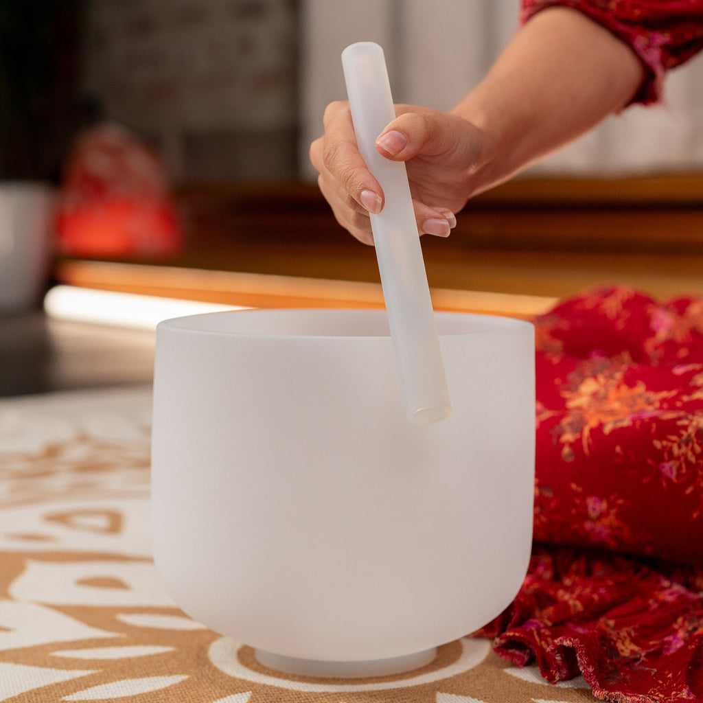 432 Hz 8" Crystal Singing Bowl Note C5 - Full Octave for Chakra Set