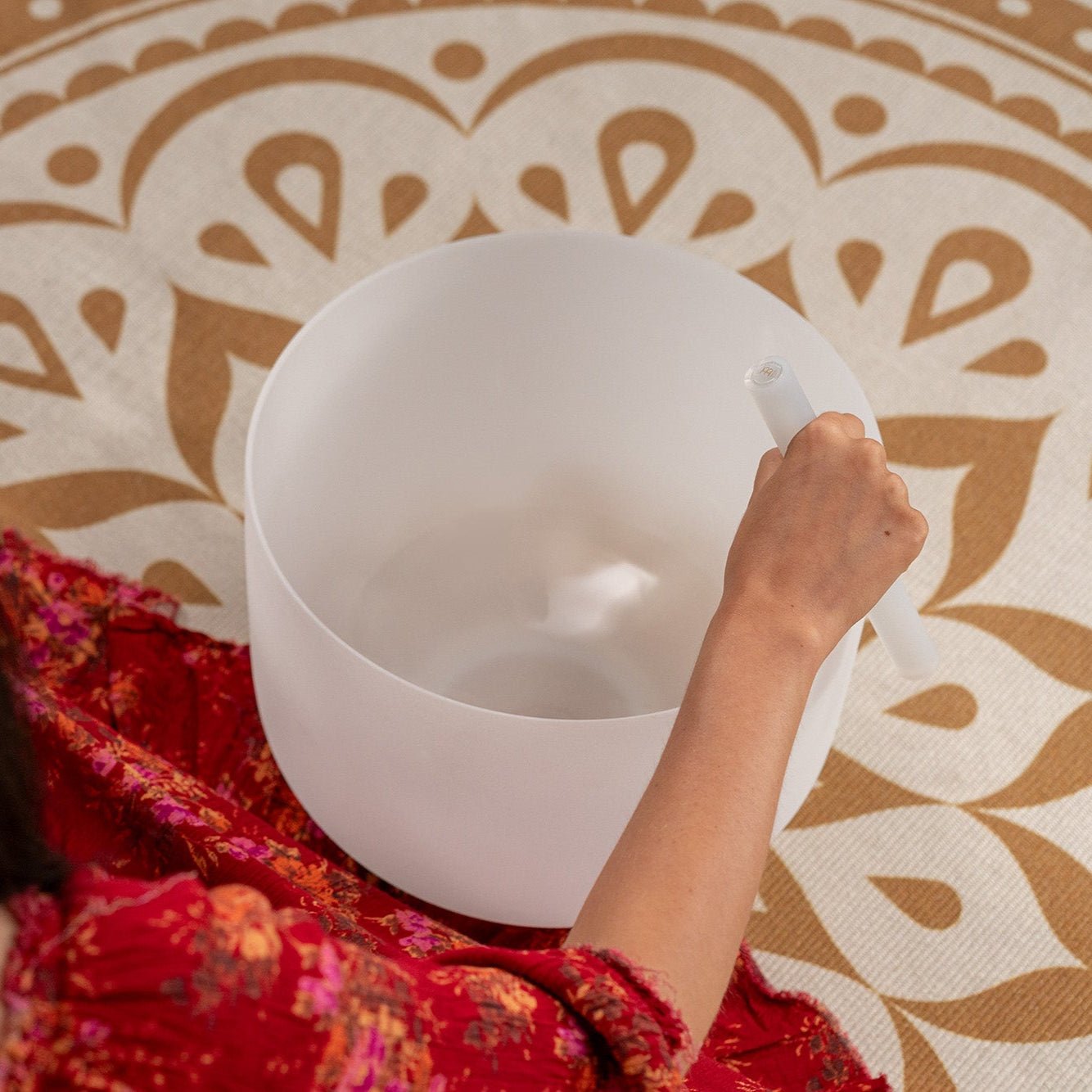 440 Hz 12" Crystal Singing Bowl Note C4 - Root Chakra - 440 Hz Pure Crystal Singing Bowl