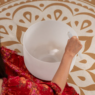 440 Hz 12" Crystal Singing Bowl Note G3 - Throat Chakra - 440 Hz Pure Crystal Singing Bowl