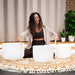 440 Hz 3 - piece Crystal Singing Bowl Set 16" C3, 14" E3, 12" G3 - 440 Hz White - Frosted Crystal Singing Bowl Set