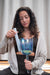 432 Hz Essence Crystal Singing Bowl / A4 - Slate Blue, Lotus Flower - Essence Crystal Singing Bowl