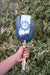 432 Hz Essence Crystal Singing Bowl / A4 - Slate Blue, Lotus Flower - Essence Crystal Singing Bowl