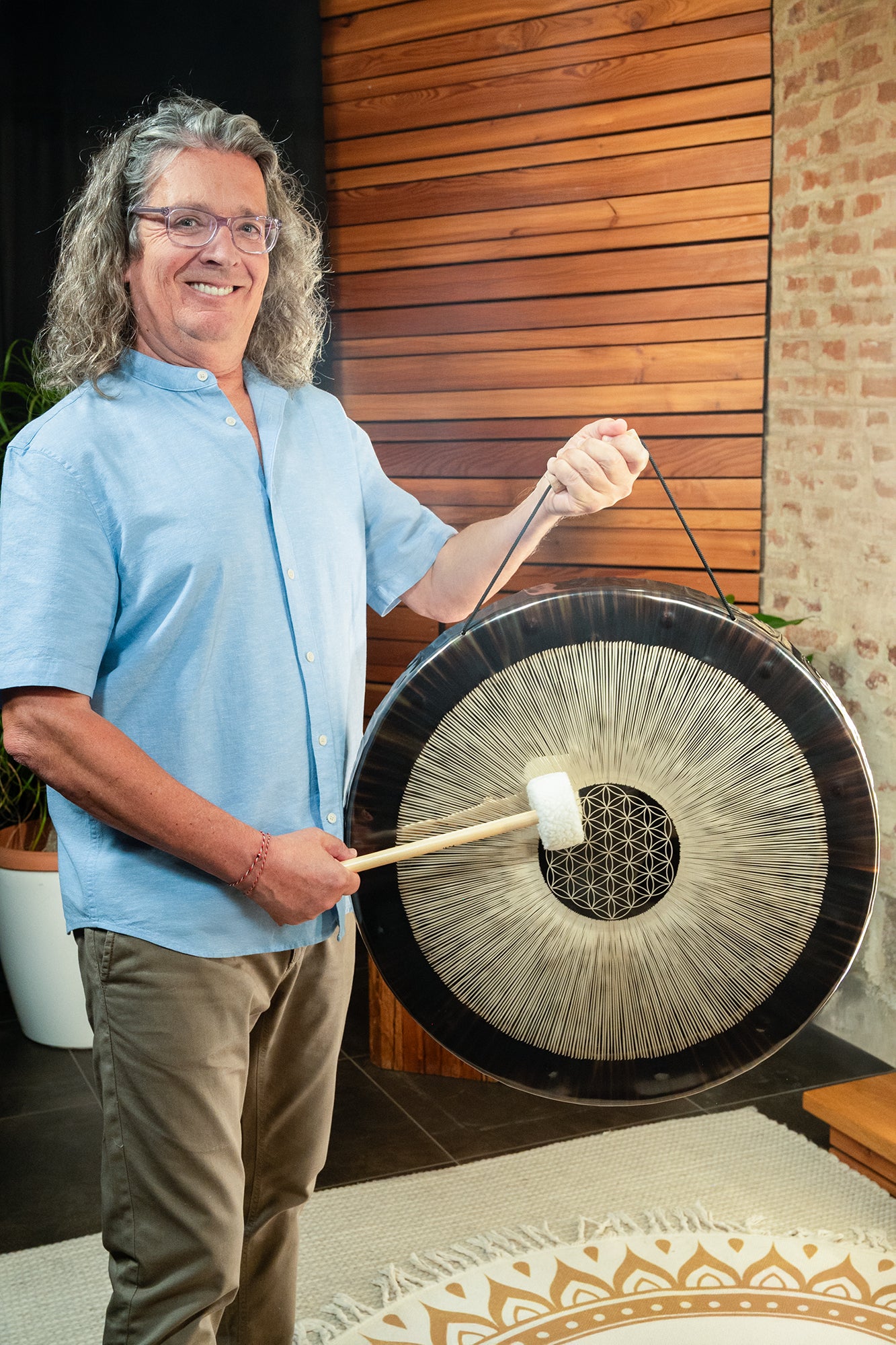 24" Soundscape Gong, Flower of Life - 64 Hz - Soundscape Gong