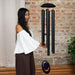 432 Hz Purple Agate Meditation Chime 50"/128 cm, A Major - Black - Wind Chimes