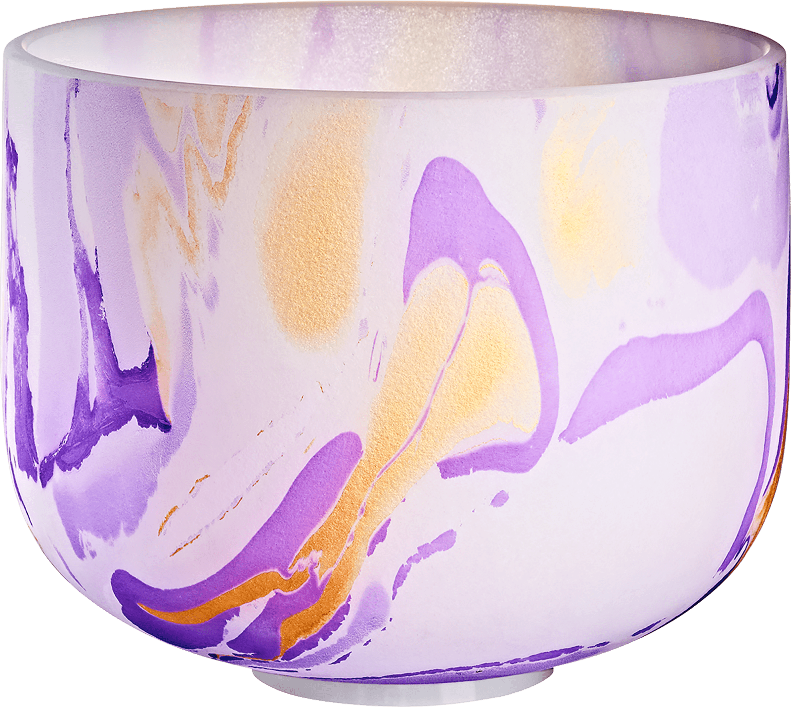 432 Hz 10" Crown Chakra Marble Crystal Singing Bowl Note B4 Purple Color - Crystal Singing Bowls