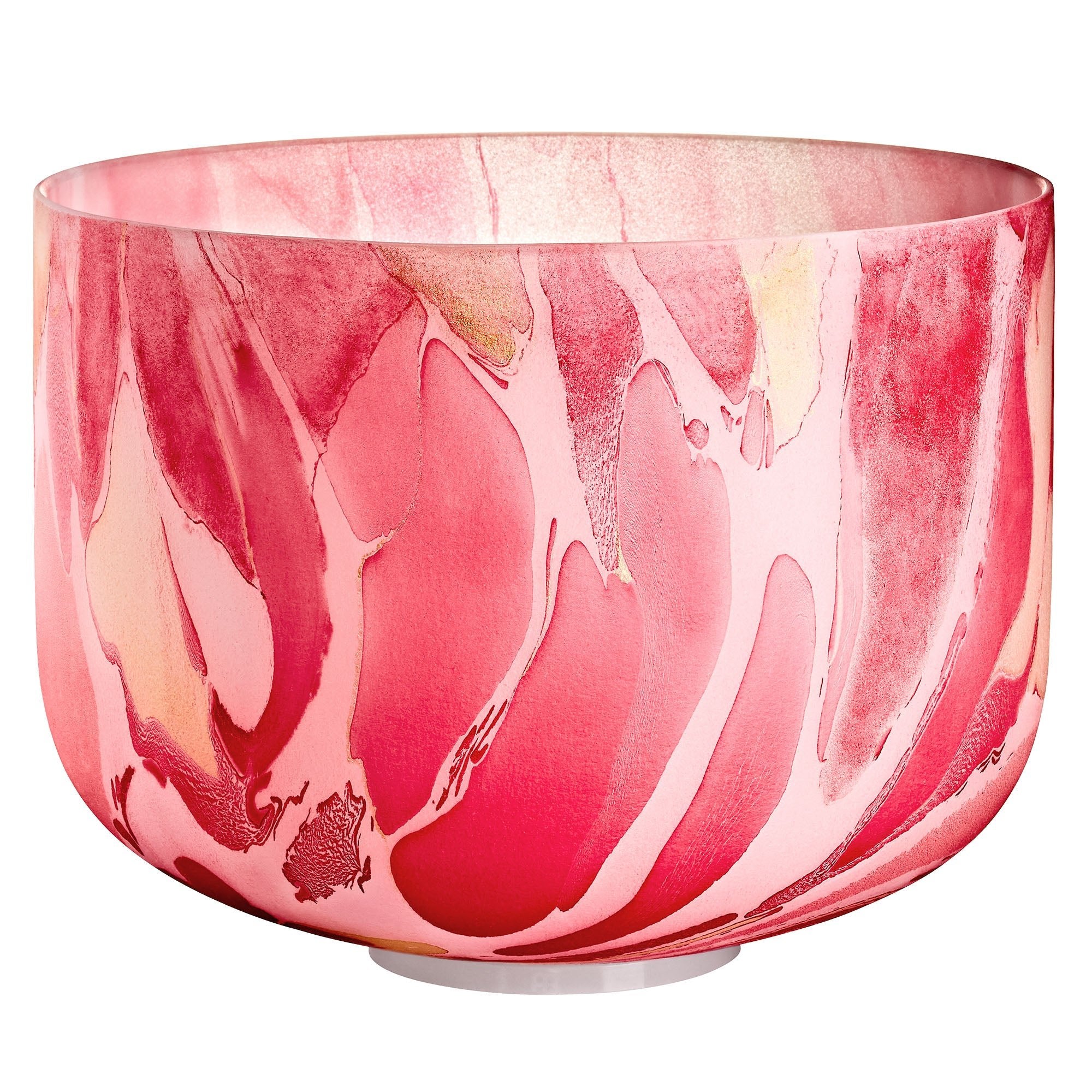 432 Hz 10" Red Marble Crystal Singing Bowl, Note C4 Root Chakra - 432 Hz Marble Crystal Singing Bowl