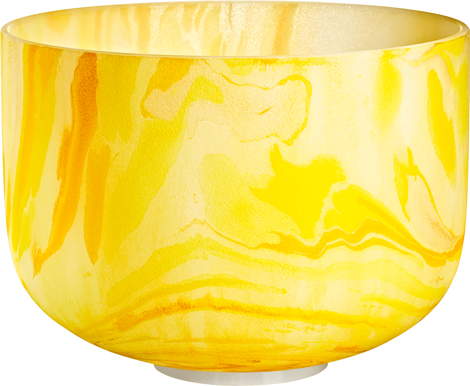 432 Hz 10" Solar Plexus / Navel Chakra Marble Crystal Singing Bowl Note E4 Yellow Color - Crystal Singing Bowls