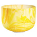 432 Hz 10" Yellow Marble Crystal Singing Bowl, Note E4 Solar Plexus - 432 Hz Marble Crystal Singing Bowl