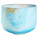 432 Hz 10" Blue Marble Crystal Singing Bowl, Note G4 Throat Chakra - 432 Hz Marble Crystal Singing Bowl