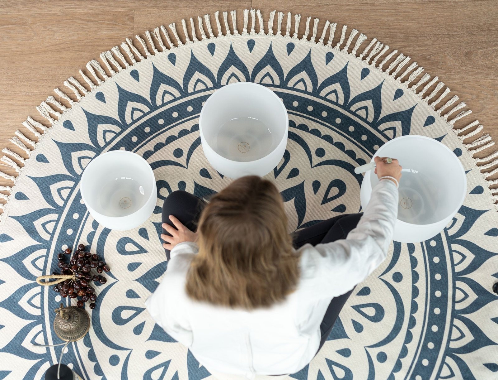 Mandala Meditation & Sound Bath Rug - 6.5 feet / 200 cm - Meditation & Sound Bath Rug