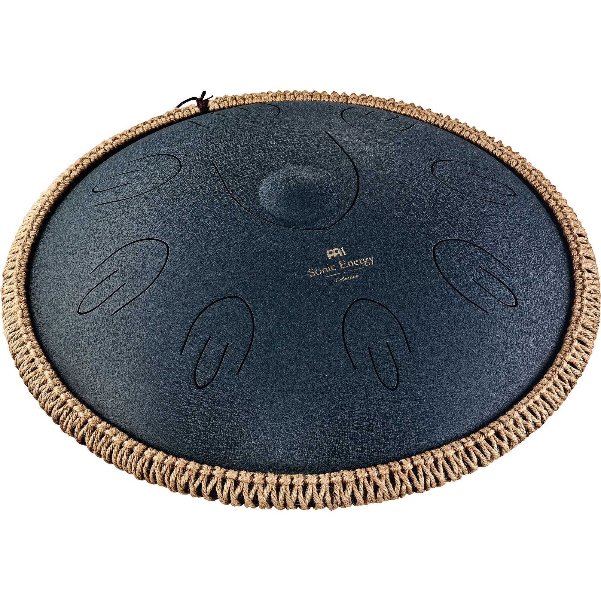 Large Octave Steel Tongue Drum, D Amara, 9 Notes, Navy Blue, 16" - Percussion