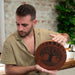 Rain Disk - Ocean Sound / Moon Phases & Tree of Life Carving - Rainmaker