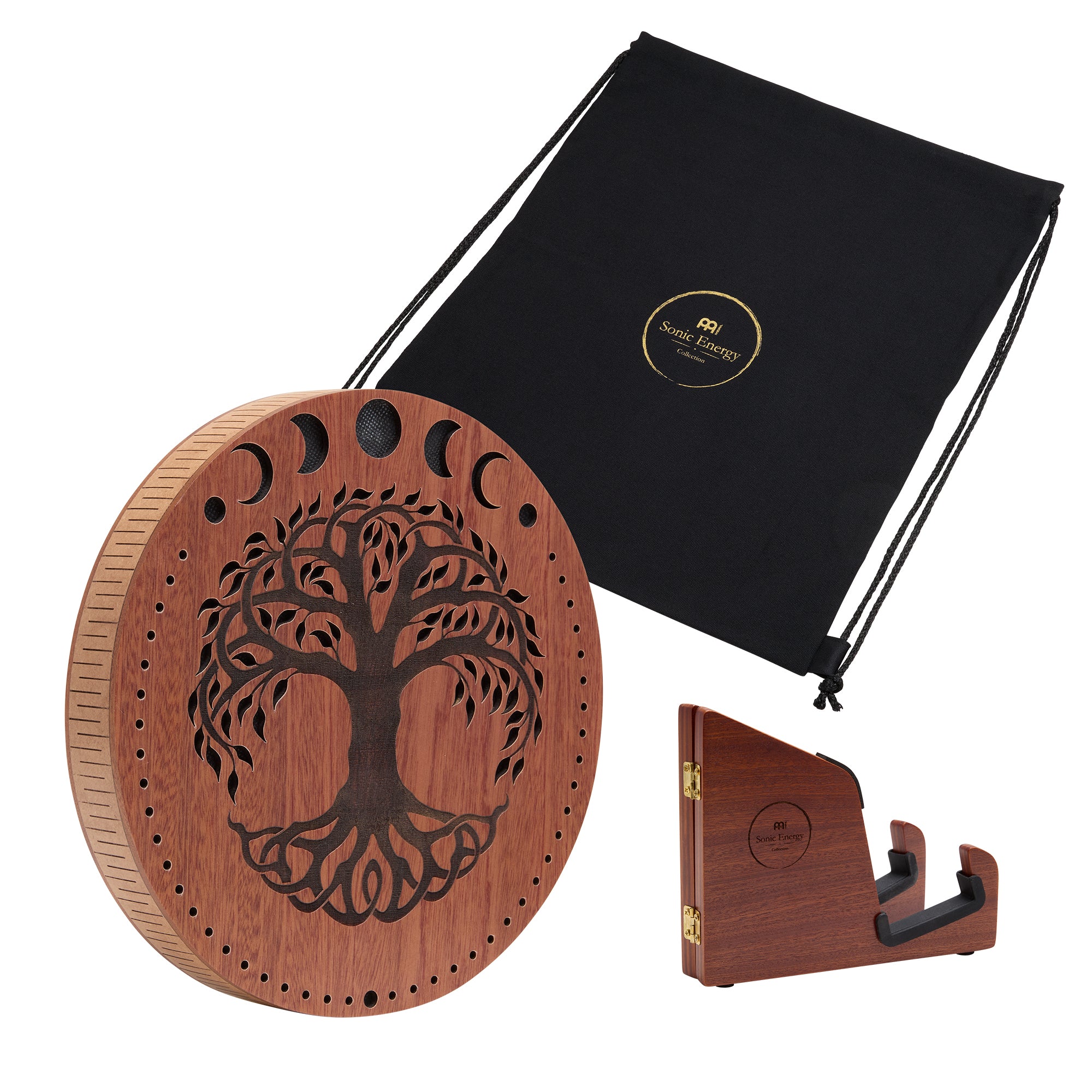 Rain Disk - Ocean Sound / Moon Phases & Tree of Life Carving - Rainmaker