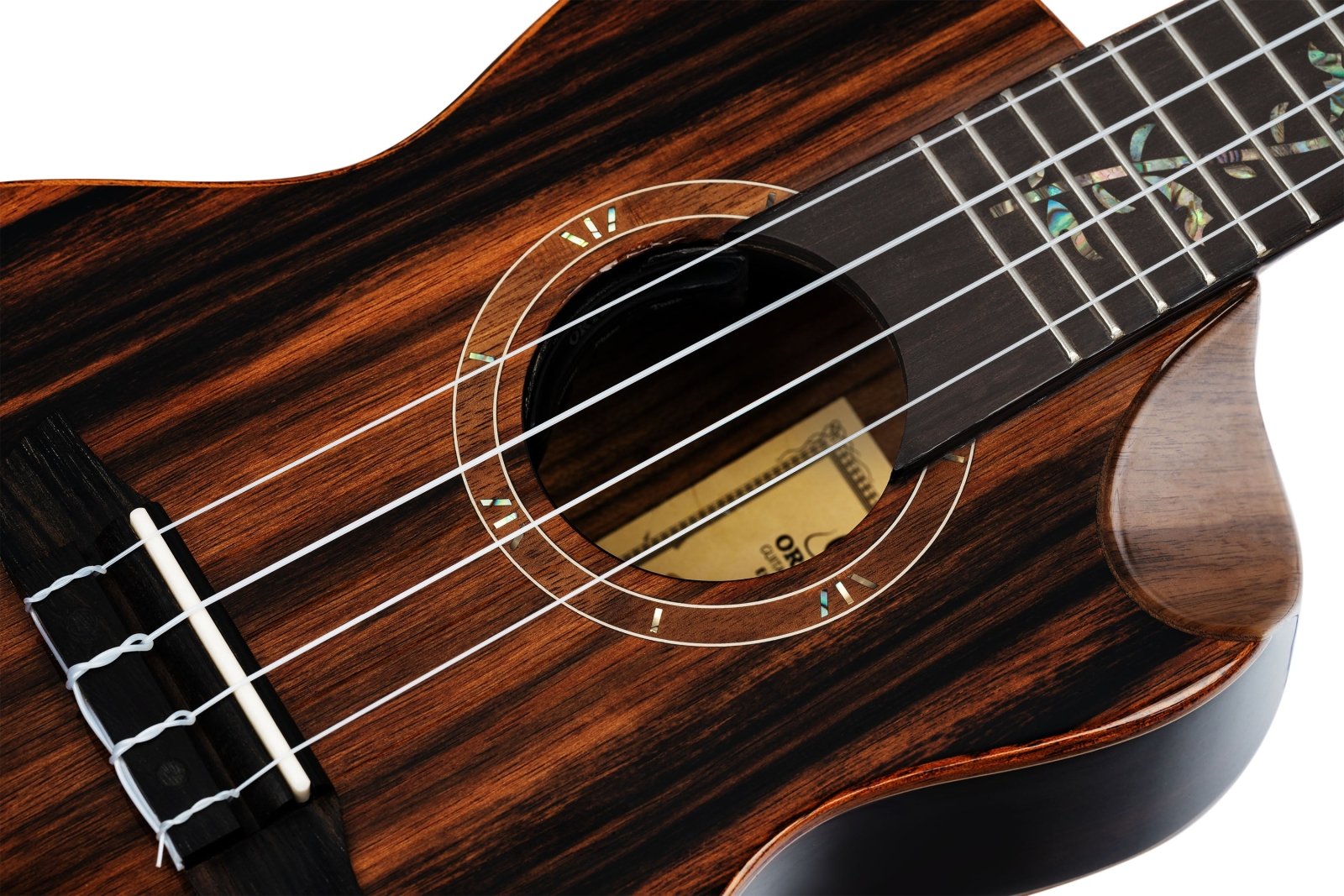 Elite Series Concert Ukulele - Solid Natural Ebony Acoustic with Gig Bag - Elite Series Ukulele