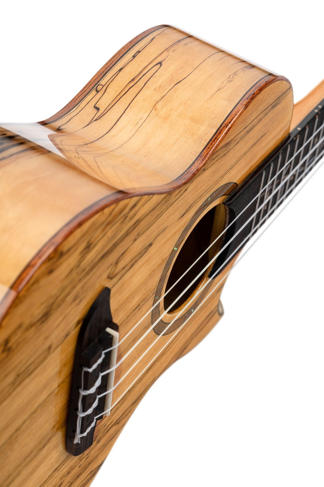 Elite Series Concert Ukulele - Natural Spalted Maple with Gig Bag - Elite Series Ukulele