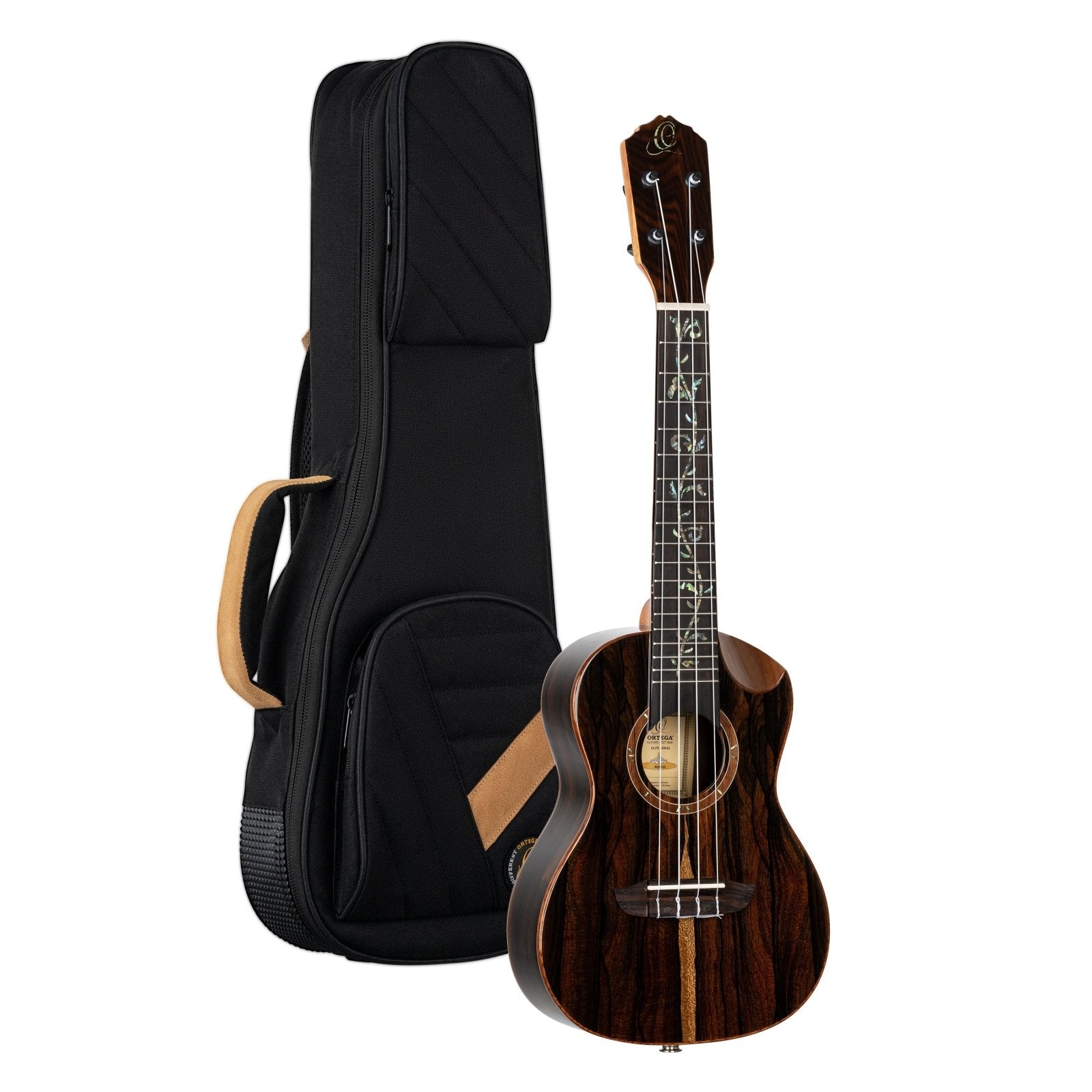 Elite Series Concert Ukulele - Solid Natural Ziricote Acoustic with Gig Bag - Elite Series Ukulele