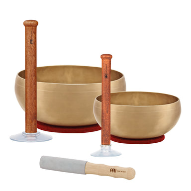 Cosmos Therapy Metal Singing Bowl Set, incl. Suction Holders and Resonant Mallet - Cosmos Therapy Series Singing Bowl Set