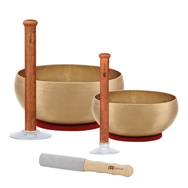 Cosmos Therapy Metal Singing Bowl Set, incl. Suction Holders and Resonant Mallet - Cosmos Therapy Series Singing Bowl Set