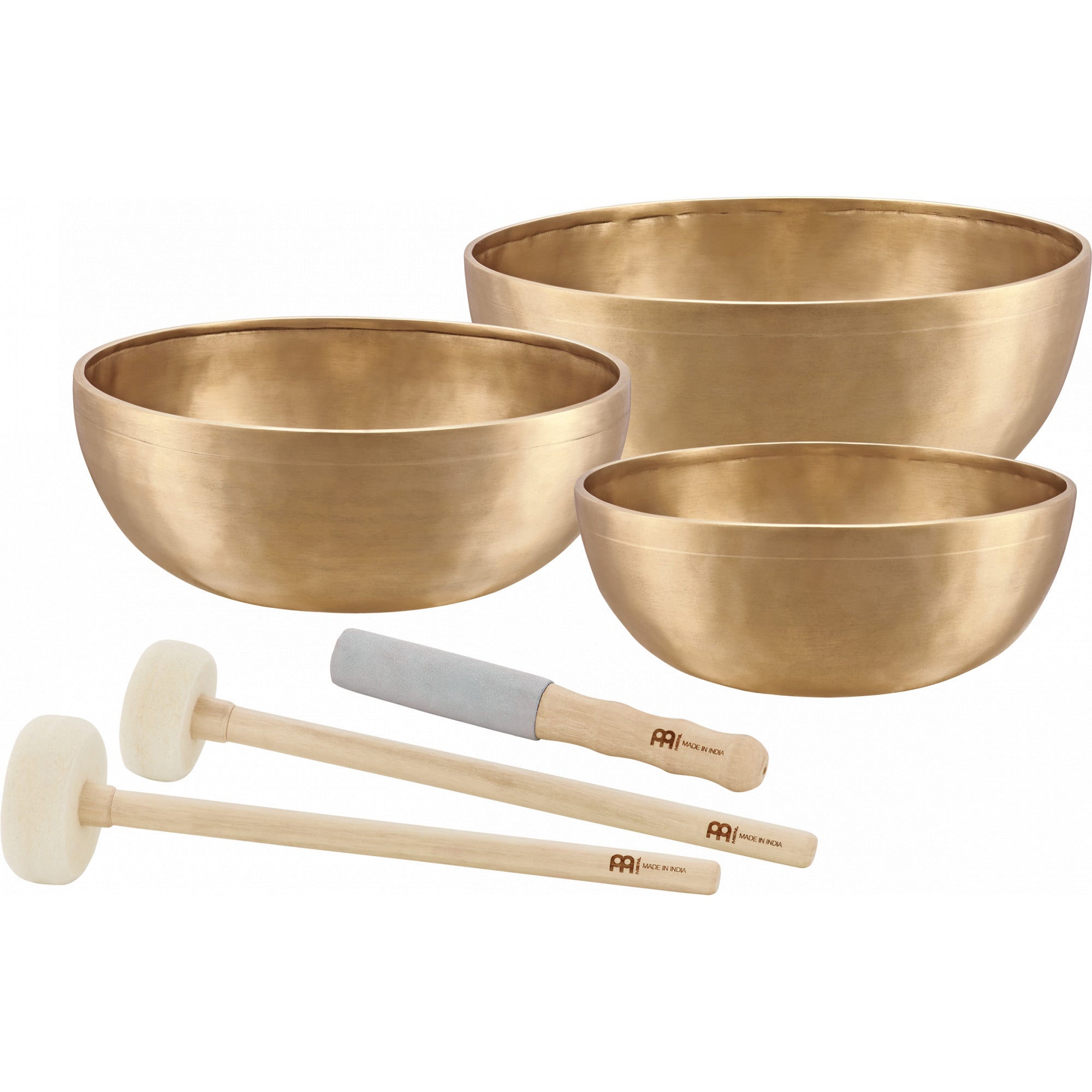Energy Therapy Metal Singing Bowls Large Set (9", 10.2", 11.4") - Sonic Energy Series Singing Bowl Set