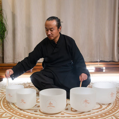 5-piece TCM Crystal Singing Bowl Elements Set - TCM Crystal Singing Bowl Set