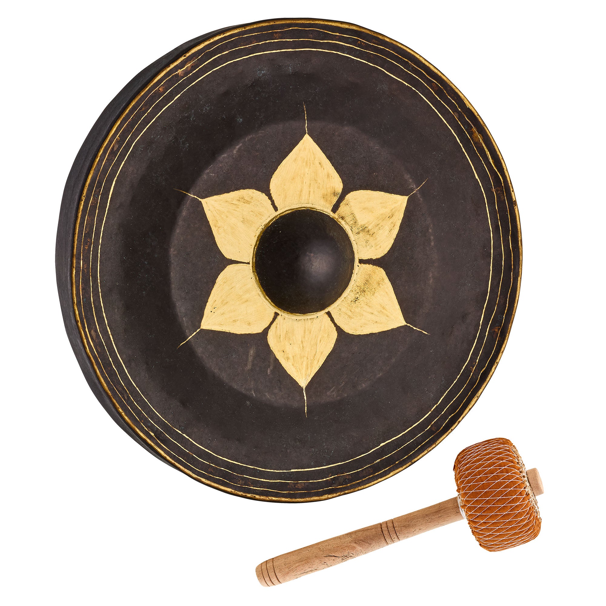 18" Thai Buddhist Gong - Hand - Hammered Bronze - Thai Gong