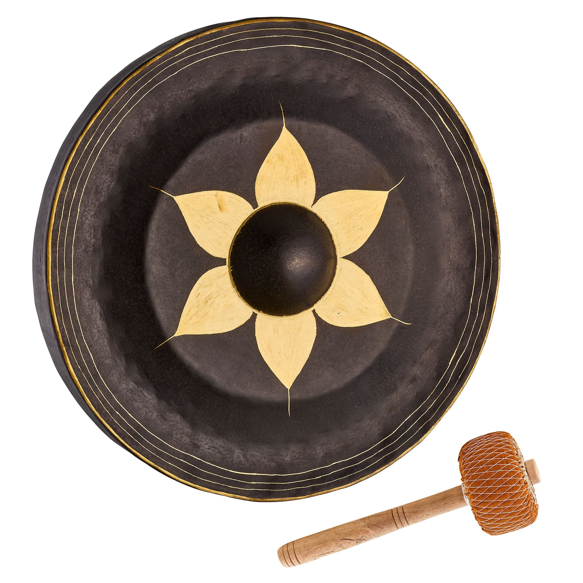 22" Thai Buddhist Gong - Hand - Hammered Bronze - Thai Gong