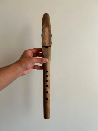 432 Hz Walnut Flute B - Crown Chakra - Native American-Style Flute