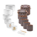 Six bowl Om crystal singing bowl set with two carrying bags and sleeves