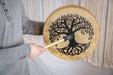 15" Tree of Life Native-Style Buffalo Hoop Drum - Native American-Style Hoop Drum