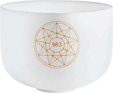 963 Hz Solfeggio 10" Crystal Singing Bowl (God Frequency) - Spiritual Awakening - Solfeggio Crystal Singing Bowls