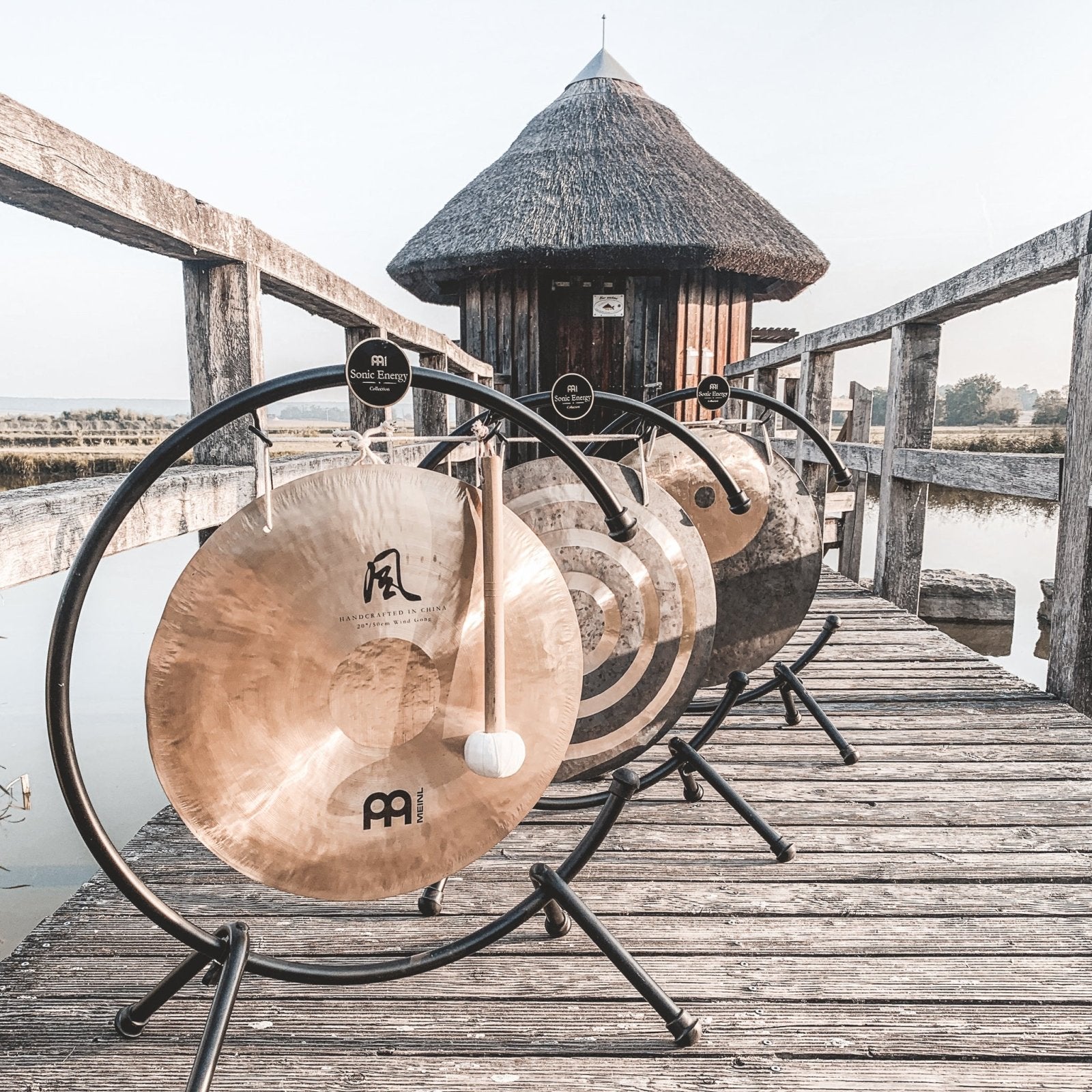 Round Gong / Tam Tam Stand - Table or Floor - Table Gong/ Tam Tam Stand