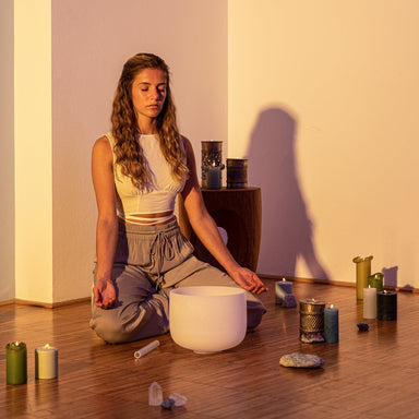 432 Hz 10" Crystal Singing Bowl Note F - Heart Chakra - Crystal Singing Bowls