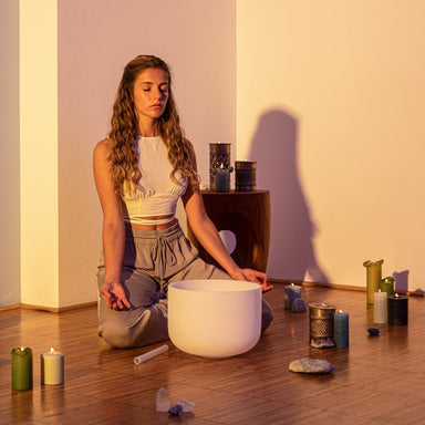 432 Hz 12" Crystal Singing Bowl Note C - Root Chakra - Crystal Singing Bowls