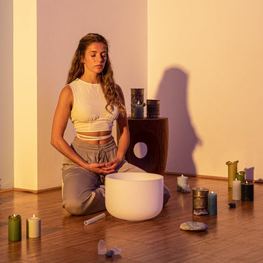 432 Hz 12" Crystal Singing Bowl Note D - Sacral Chakra - Crystal Singing Bowls