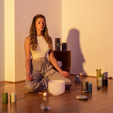 432 Hz 8" Crystal Singing Bowl Note F - Heart Chakra - Crystal Singing Bowls