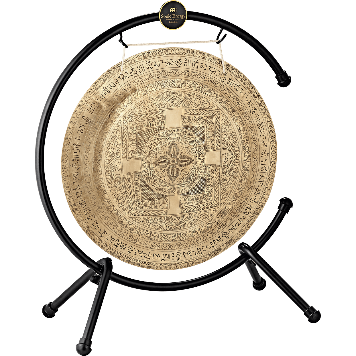 22" Premium Indian Wind Gong Hand Engraved Mantras - Indian Premium Wind Gong