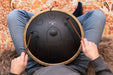 16" Octave Steel Tongue Drum, D Kurd, Black - Percussion
