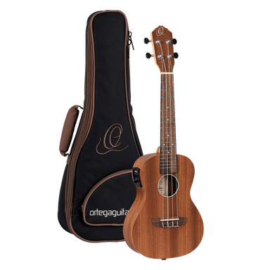 Acoustic-Electric Concert Ukulele - Natural Sapele with Bag - Timber Series Ukulele